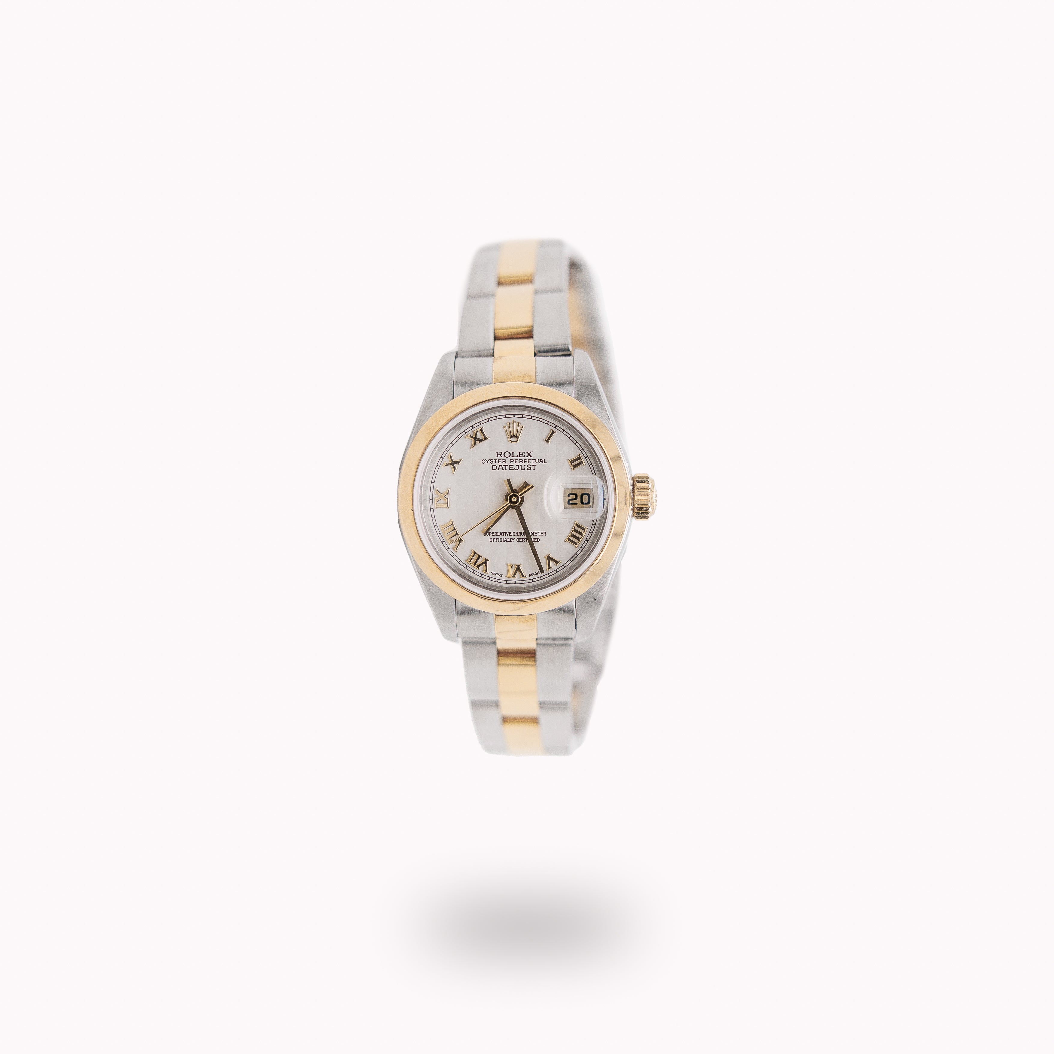 Rolex Ladies 26 Datejust 79163 Slate Roman Dial 18KT Yellow Gold Stainless Steel Used