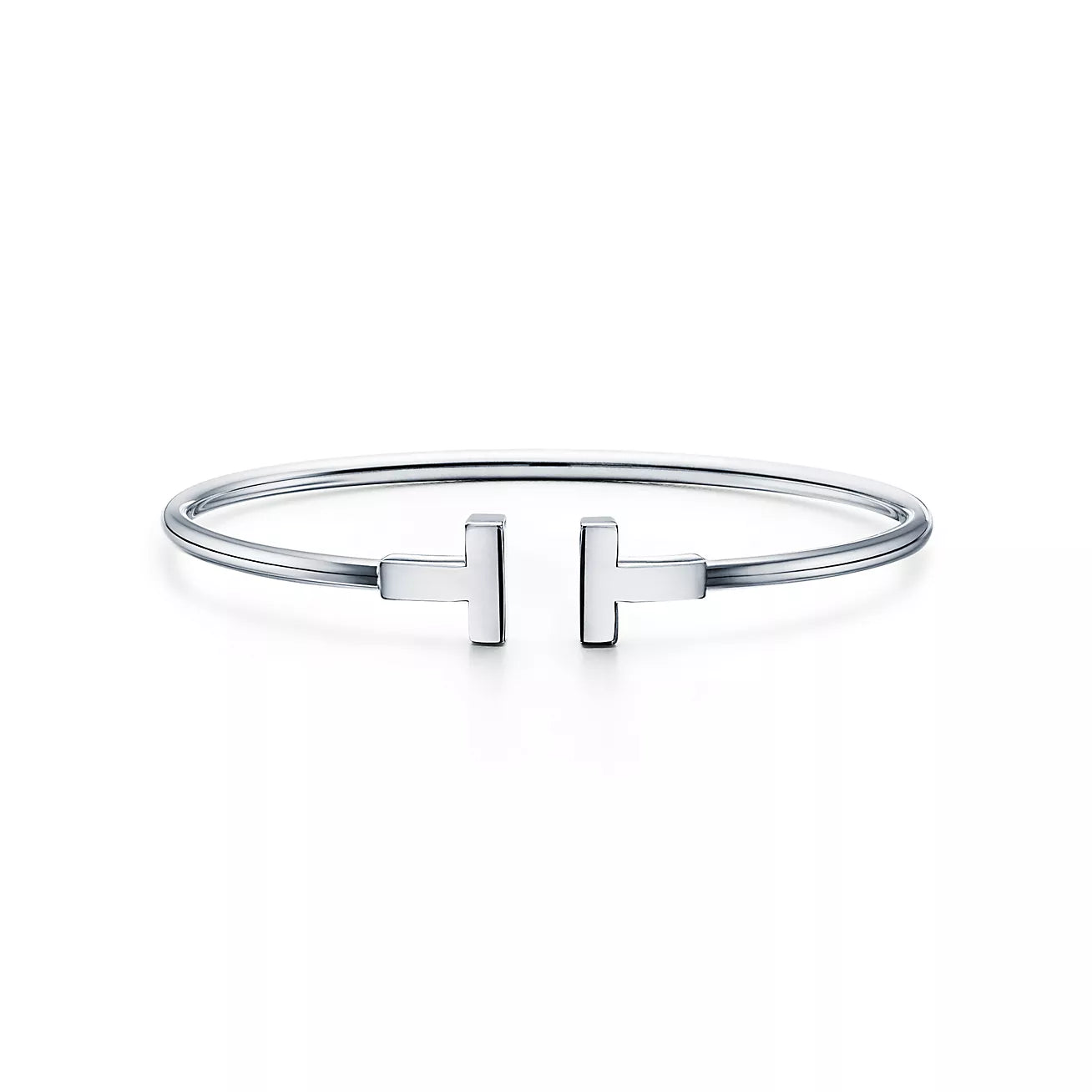 Tiffany & Co T Wire Bangle in 18kt White Gold